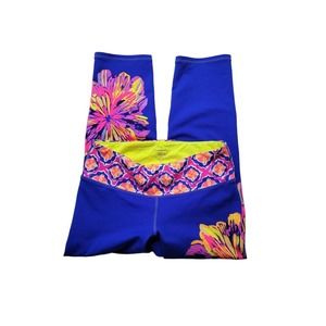 LILLY PULITZER UPF LUXLETIC WEEKENDER LEGGINGS MULTI SUMMER SUNSET Small